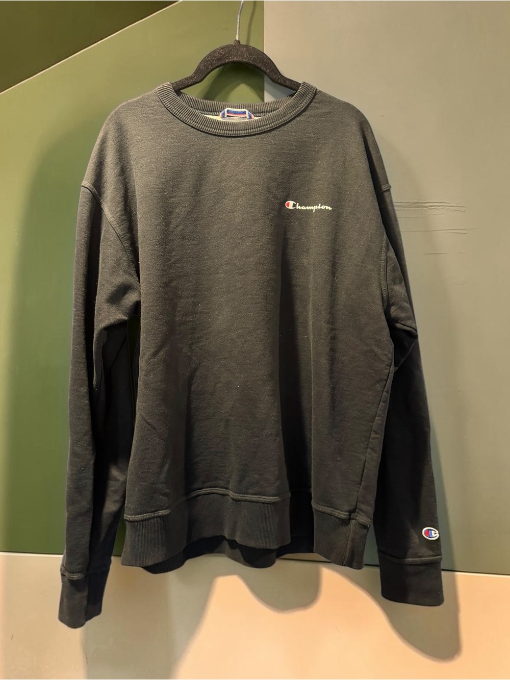 Vintage Champion Crewneck Sweatshirt Mens L Black 1990’s